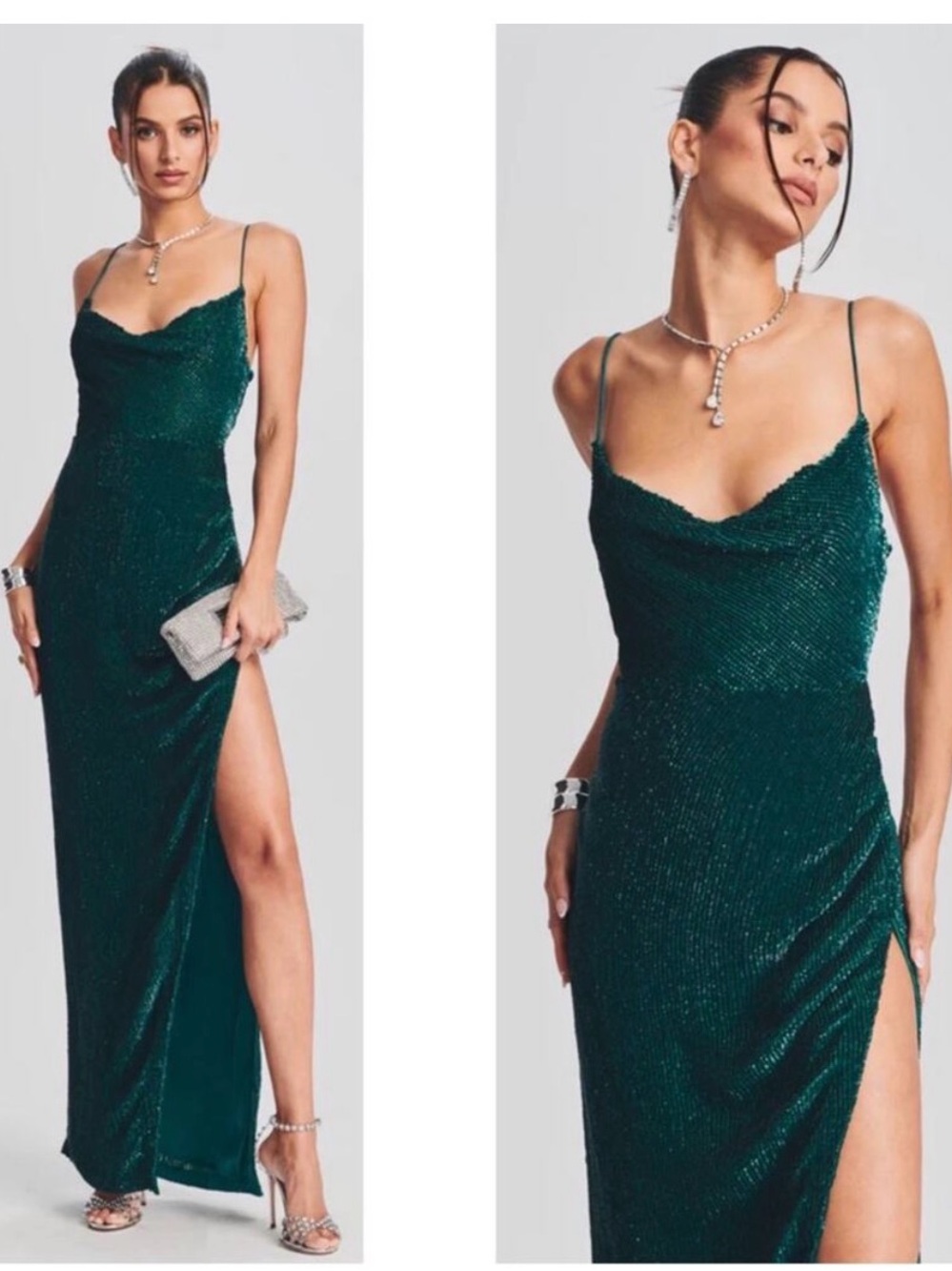 NWT Retrofete Katya Sequin Dress | Green | XS - Picture 4 of 9